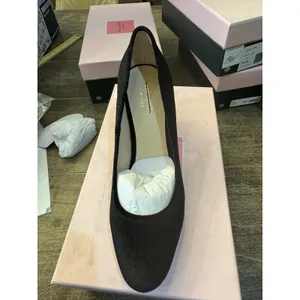 NEW Kate Spade Sybil Pumps Size 7.5 Black Velvet Heels‎ Rhinestones thumbnail 2