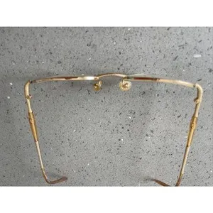 CHRISTIAN DIOR Eyeglasses Frames ONLY 49-19 01x2 Half Rim gold thumbnail 3