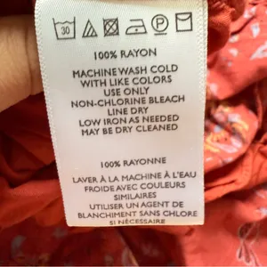 Urban Outfitters Kimchi Blue Floral fields‎ dress Red size XS Cotton Open back thumbnail 7