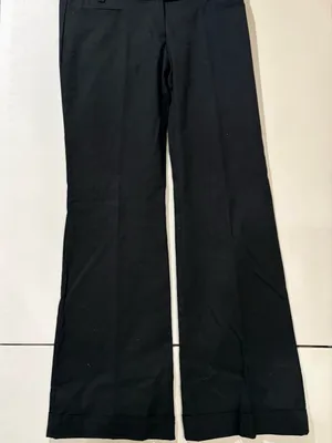 Vintage Y2K Old Navy Low Rise Flared Pants Black Stretch Size 4 thumbnail 2