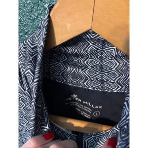 Peter Millar Full Zip Jacket Black Womens Size Large  UPF 50+ Long Sleeve thumbnail 2