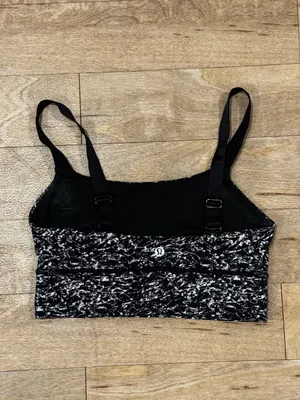 Lululemon Both Ways Bra Ices Wave White Black Size 6 thumbnail 5