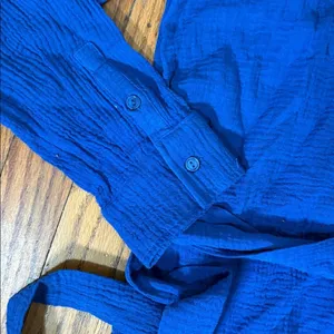 Andie The Corvo Button Up Top Cover Up‎ Blue Mazarine size M NWT thumbnail 8