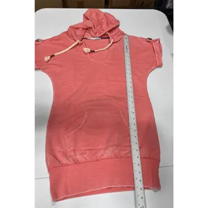 Maurices Short Sleeve Hooded Pullover Swim Beach Cover Top Womens XS Orange-Pink thumbnail 10
