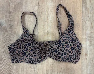 Shade & Shore Bikini Top Cheetah Print thumbnail 1