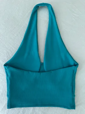 Halter Tank Crop Top Blue Size M thumbnail 4