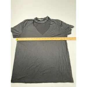 Hummingbird Cut Out Neck T-Shirt Casual‎ Top Comfy Tee Black Size S thumbnail 4