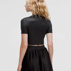 Lululemon Wundermost Ultra-Soft Nulu Crewneck Cropped T-Shirt *Shine thumbnail 2