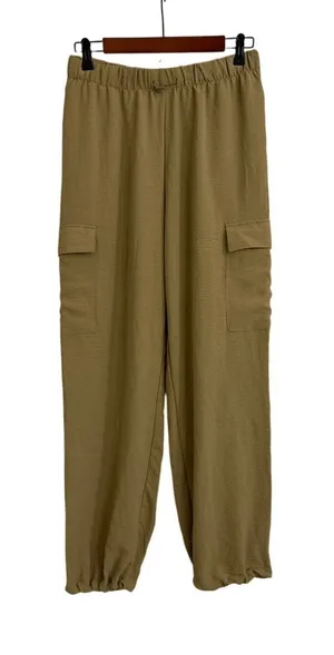 Rachel Zoe Brown Tan Mid Rise Cargo Parachute Pants Size Women's Small NWT thumbnail 1