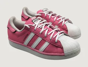 Adidas Superstar Shoes Size 5 Pink White Shell Toe Leather Sneakers IE0863 thumbnail 1