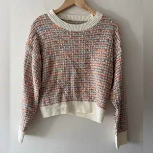 SHEIN MOOSTA Space‎ Dye Colorful Drop Shoulder Sweater thumbnail 2