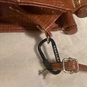 Beis Crossbody Tan Brown Cognac Faux Croc Crossbody Purse Bag With Trolly Sleeve thumbnail 3