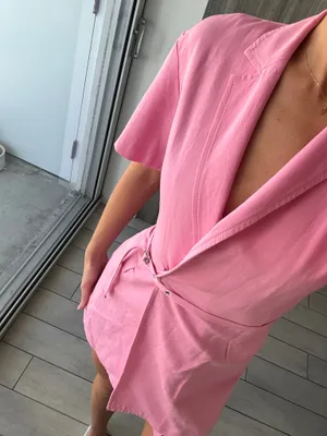 Zara Pink Blazer Dress thumbnail 6