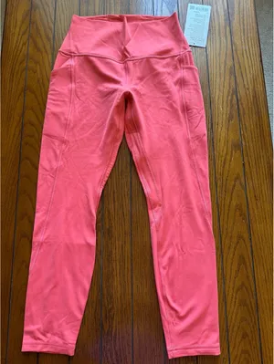 Lululemon Align Pockets High Rise 25” Pale Raspberry Double Lined Size 8 NWT thumbnail 3