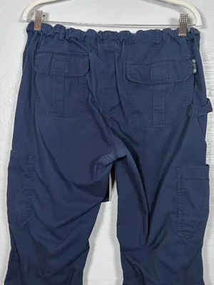 Koi Women L Regular Navy Blue Lindsey Scrub Pants Cargo Pockets Nursing Dental thumbnail 6