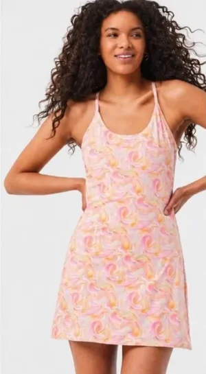 Outdoor Voices The Exercise Dress Pink Marble Swirl Active Mini Size S RN147908 thumbnail 1