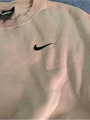 Nike Cropped Crewneck Beige Sweatshirt Women’s Medium thumbnail 2