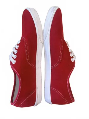Vans Old Skool Red Canvas Lace-Up Low Top Sneakers Women's 8.5 thumbnail 9