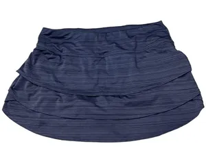 Athleta Iron Blue Stripe Swagger Skort Skirt thumbnail 3