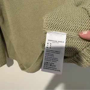 American Eagle‎ ribbed trim v neck slouchy sweater green size medium thumbnail 4