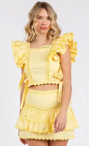 Yellow ruffle set thumbnail 1
