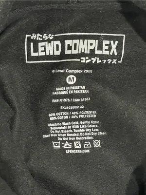 Spencer’s black "SUBubus" hoodie with pink anime-style graphic on the back thumbnail 6