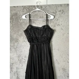 BCBGMaxAzria‎ Black Silk Strapless Maxi Gown Minimalist Formal Gala Dress 12 thumbnail 4