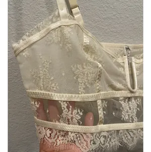 FREE PEOPLE Layer In Lace Ivory Bustier thumbnail 6