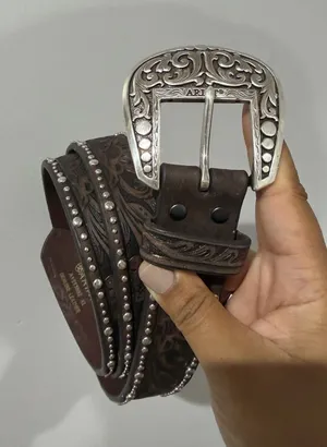 ARIAT WOMEN'S TOOLED & STUDDED LEATHER BELT Brown thumbnail 1
