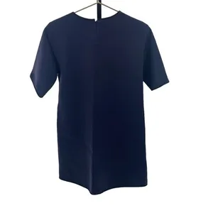 Wilfred Le Fou XS Scuba Shirt Dress Dark Blue Black Contrast Old Money‎ Preppy thumbnail 6