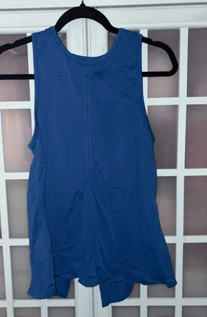 Athleta Open Back Blue Tank thumbnail 1