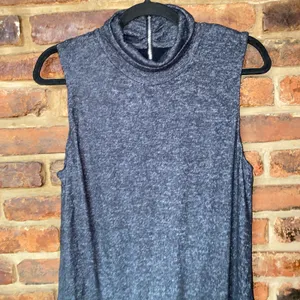 Philosophy Grey Space Dye Sleeveless Turtleneck Mini Dress Women's Size Large thumbnail 2