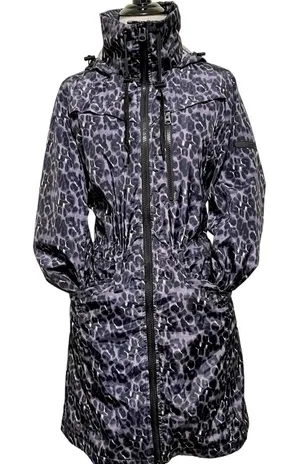 Lucky Brand Premium Performance Leopard Print Rain Jacket S thumbnail 1