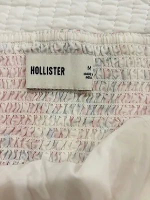 Hollister Strapless Babydoll top - White & Light Pink Floral thumbnail 3