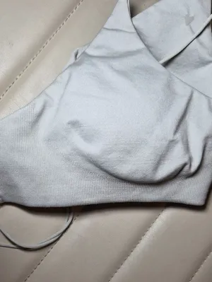 Women's Grey Strappy Bralette Top Small Medium Stretchy Open Back Sports Bra thumbnail 4