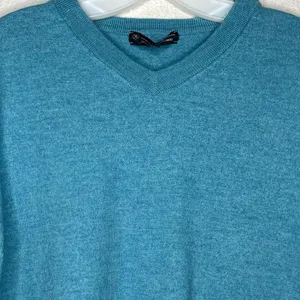 Hart Schaffner‎ Marx Merino Wool Sweater Blue Size XL thumbnail 4
