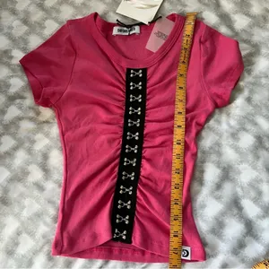 NWT Daydreamer Hook‎ and Eye Barbie Pink Punk Y2K Babydoll Baby T Womens XS thumbnail 7
