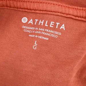 Athleta Sundown Alliance Hoodie Sweatshirt Orange Women L V-Neck Relaxed Comfy‎ thumbnail 5