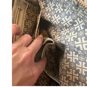 Tory Burch Nico Metallic East West Tote Silver‎ Distressed Leather thumbnail 12