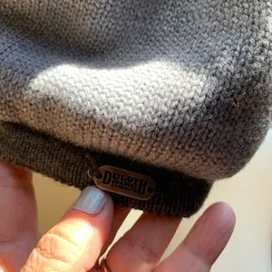 Duluth Trading Gray Winter Cap Hat Beanie With Pom Wool Blend Fleece Lined thumbnail 3