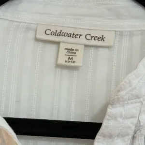 Coldwater Creek women’s White Button-Up Top size M thumbnail 2