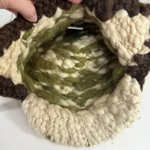 NIRVANA DESIGNS Nepal Cable‎ Knit Wool Trapper Hat With Faux Fur Unisex Grunge thumbnail 8