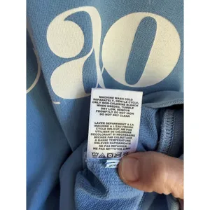Ciao Distressed Sweatshirt | Faded Blue Beach Pullover | 100% Cotton | Small thumbnail 8