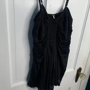 Free People Vacation Vibes Black Tank Top W-098 Sz M thumbnail 6