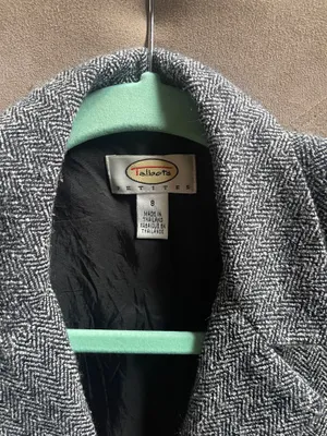 Talbots Gray Tweed Trench Coat thumbnail 3