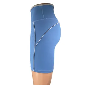 Wilo The Label Women's Blue Mid Rise Athletic Workout Running Biker Shorts Sz S thumbnail 2