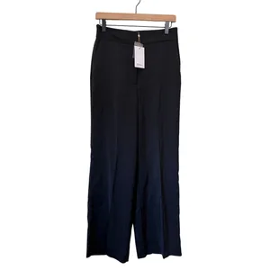 Quince Stretch Crepe Classic Trouser Pants Black Size 8 NWT thumbnail 9