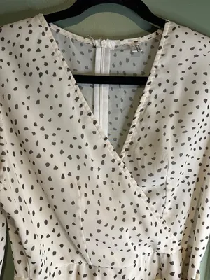 Women’s Small Polka Dot Romper Puff Sleeve Coquette Soft Girl Fairycore Resort thumbnail 7