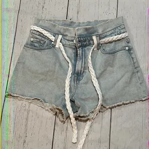 7 for all mankind blue denim shorts thumbnail 3