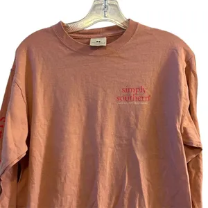 Simply Southern Women's Pink Graphic‎ Long Sleeve T-Shirt Medium Tacos thumbnail 2